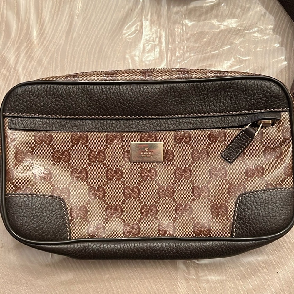 Authentic Gucci crystal waist bag/crossbody